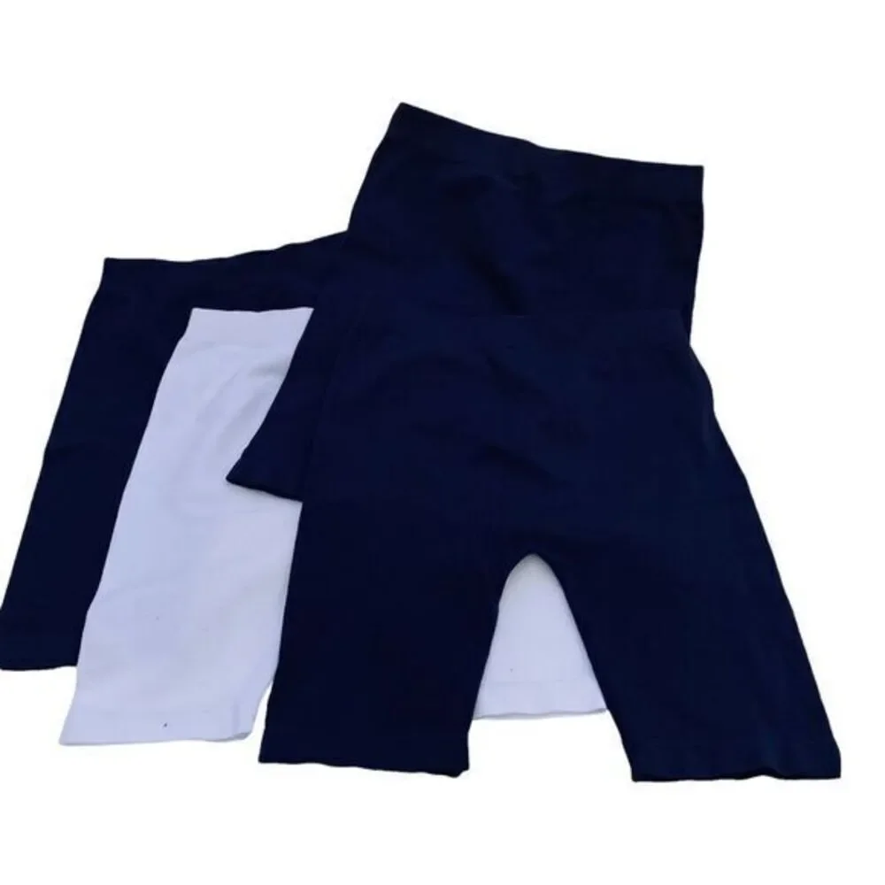 Slip Shorts Lot of 4 Size 7-10 [3 navy blue (not black) and 1 white] No Brand Na